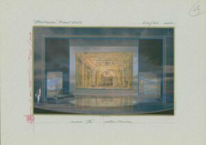05 Der Konzertsaal - Bühnenbildentwurf von Luisa Spinatelli zu BEETHOVEN! dem Ballett von Robert North