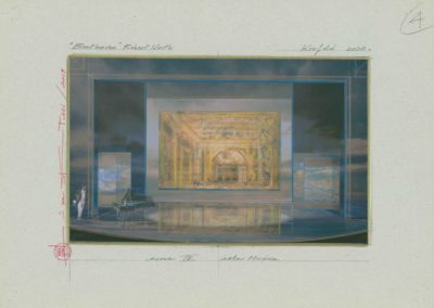 05 Der Konzertsaal - Bühnenbildentwurf von Luisa Spinatelli zu BEETHOVEN! dem Ballett von Robert North